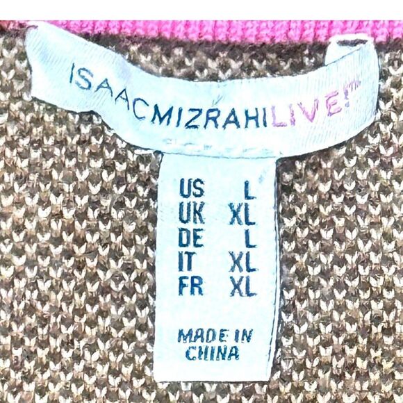 Isaac Mizrahi Live! Leopard Print Long Cardigan Sweater Size L Jungle Animal - Picture 3 of 6